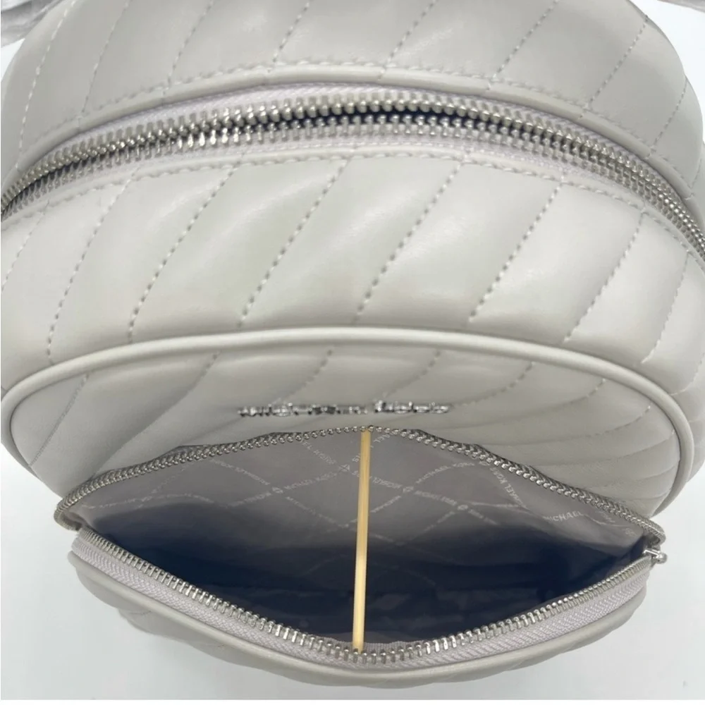 Michael Kors Abbey Medium Backpack Aluminum